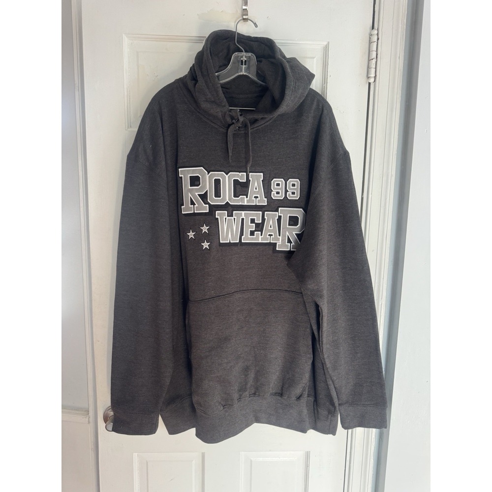 Rocawear 99 Pullover Hoodie Mens‎ 4XB Gray Fleece Streetwear Logo Hoodie